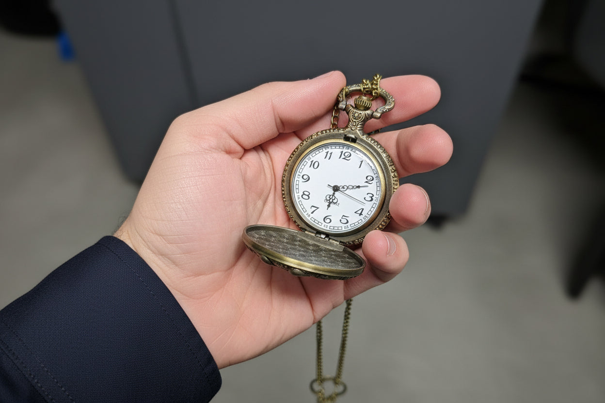 Pocket Watch Necklace - Fire Fighter