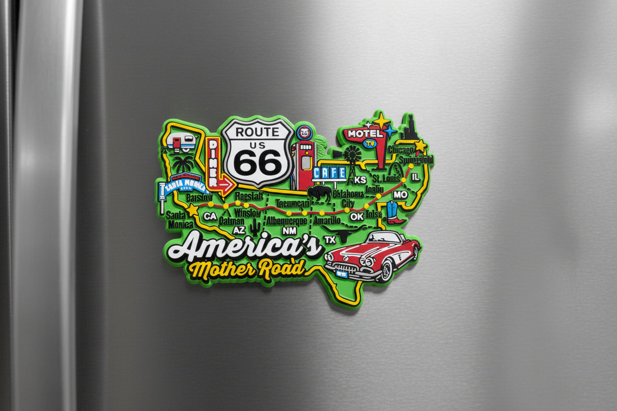 Route 66 America's Mother Road - Magnet (green)