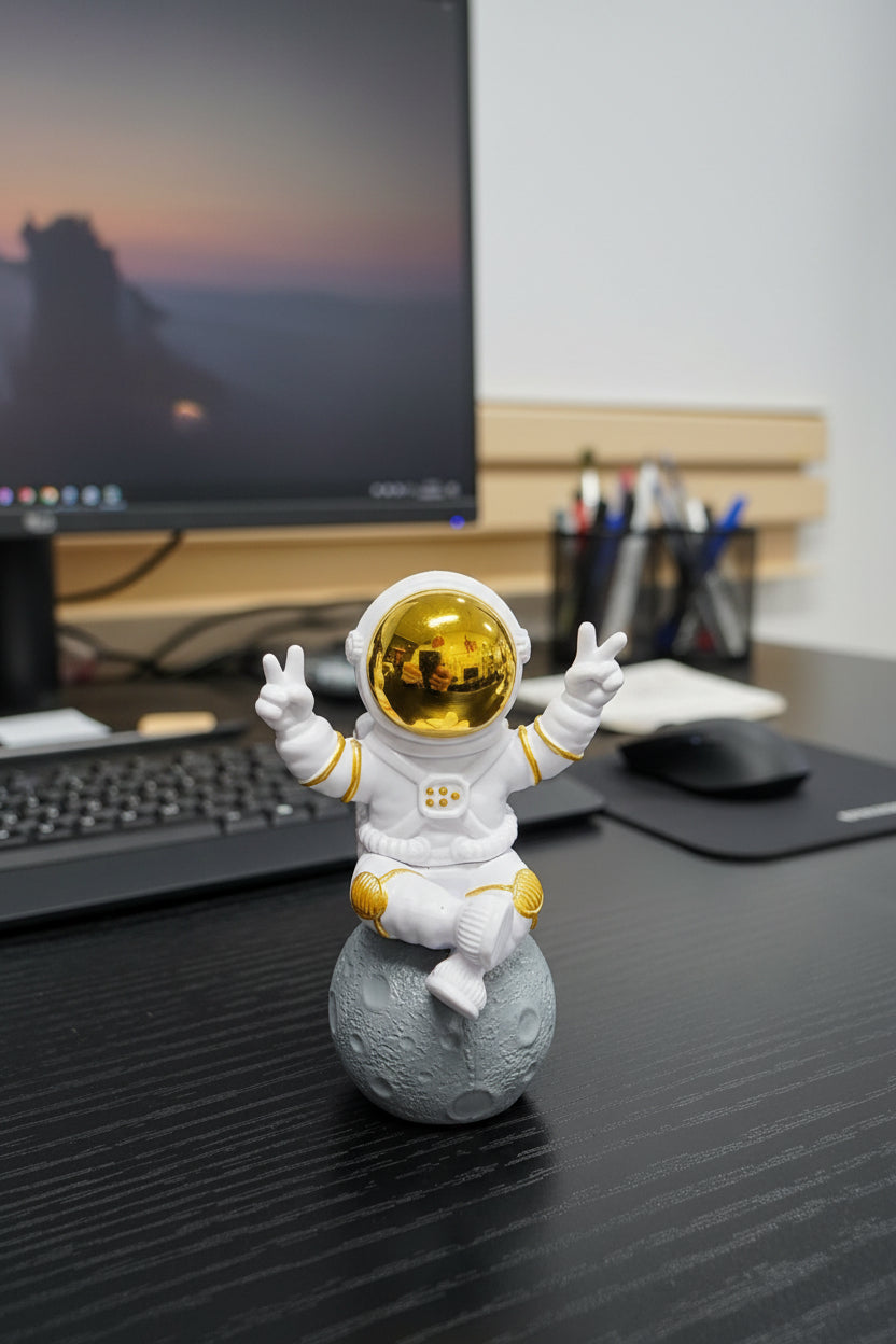 Astronaut Figurine - Sitting Down on Moon