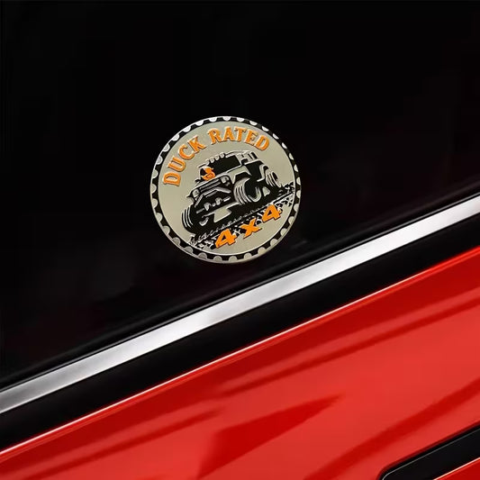Duck Rated 4X4 Metal Car Sticker