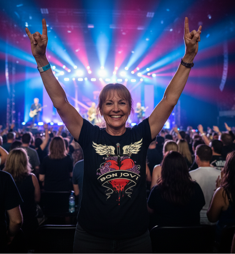 Bon Jovi Vintage Style Logo T-Shirt