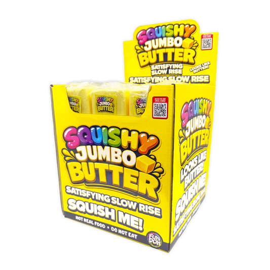 Fun Doh 10" JUMBO Butter Squish Slow Rise Toy- 9/Display: Wholesale Price