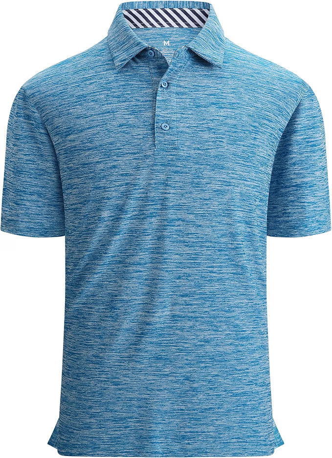 Alex Vando Mens Golf Shirt Moisture Wicking Quick-Dry Short Sleeve Polo