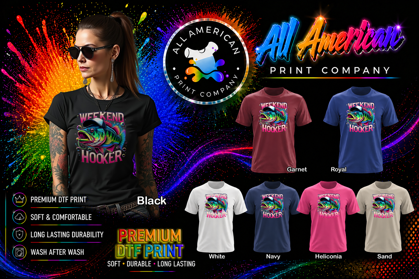 T-Shirt - Fishing - Weekend Hooker