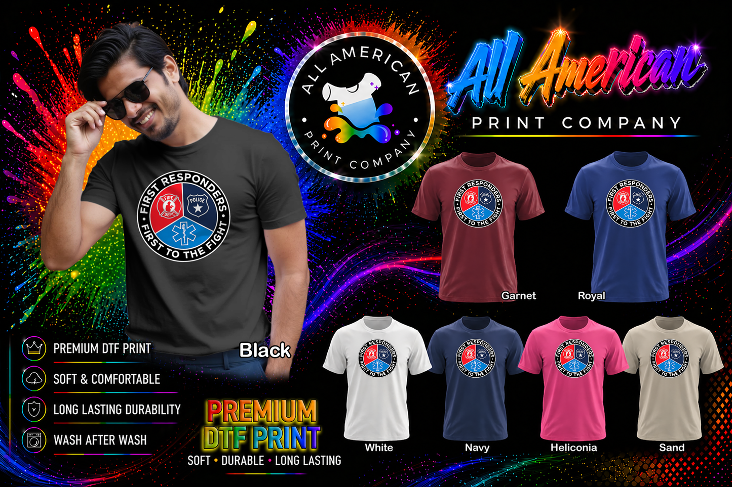 T-Shirt - First Responders First to Fight