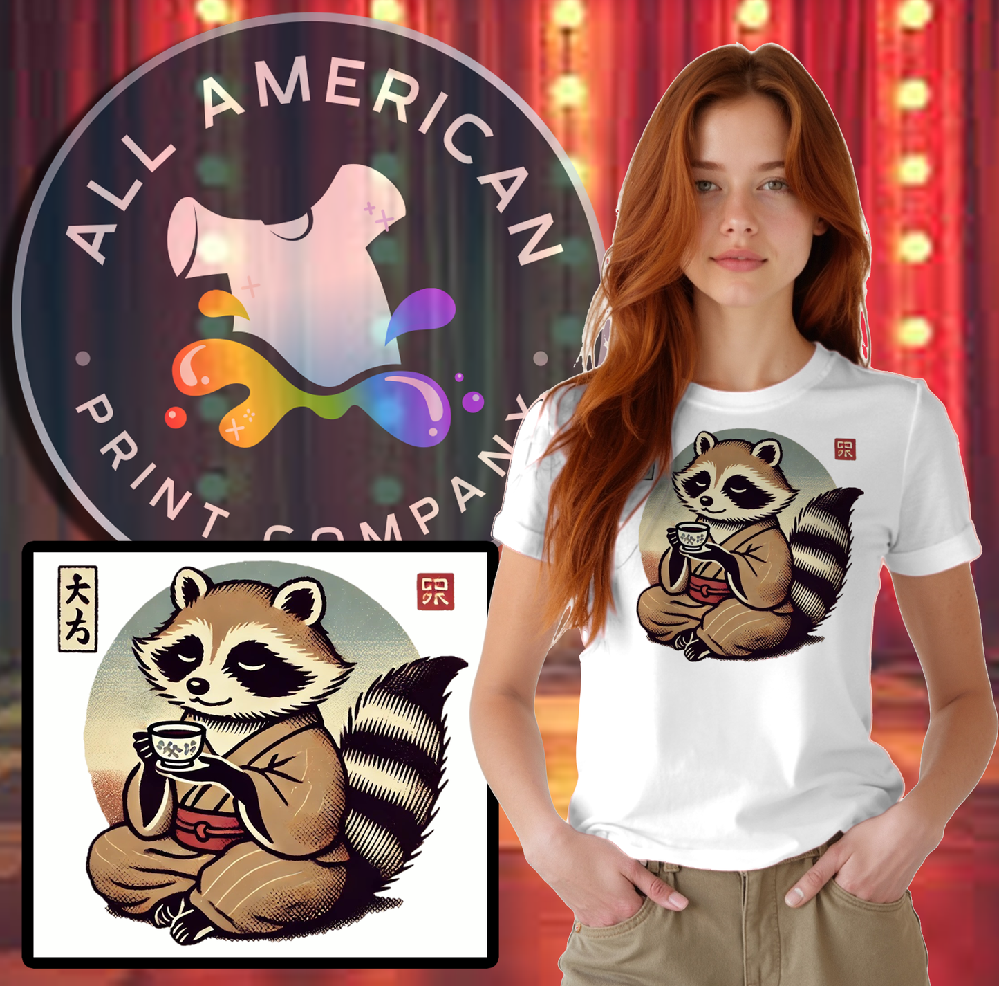 t-shirt-asian-racoon