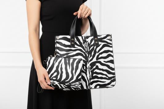 Small Print Zebra Stripes Purse