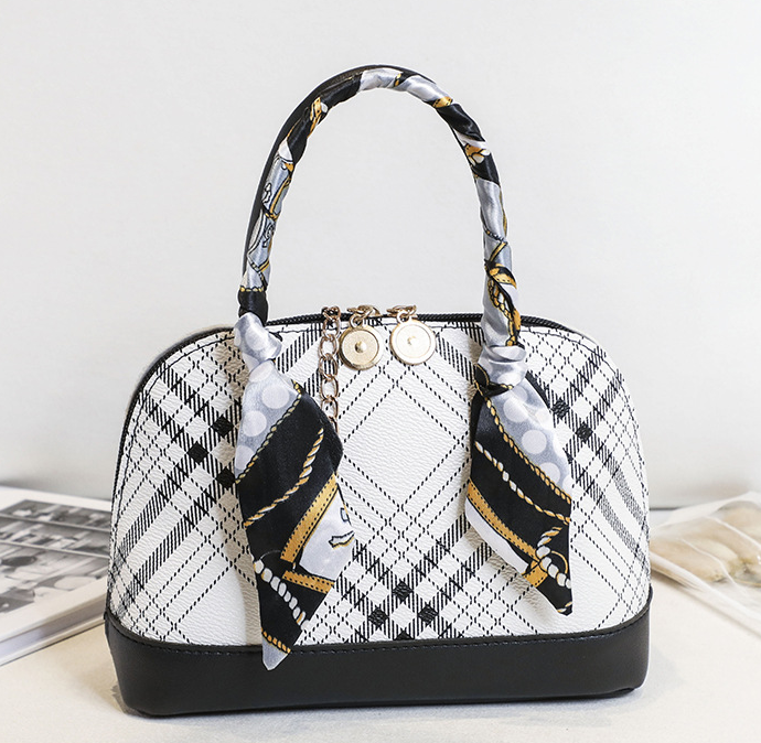Vintage Printed Handbag/Crossbody Bag - White