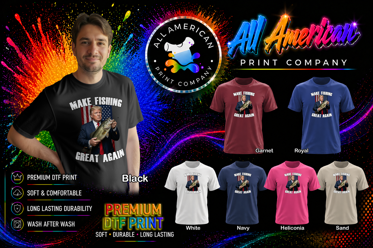 T-Shirt - Fishing - Trump - Make Fishing Great Again