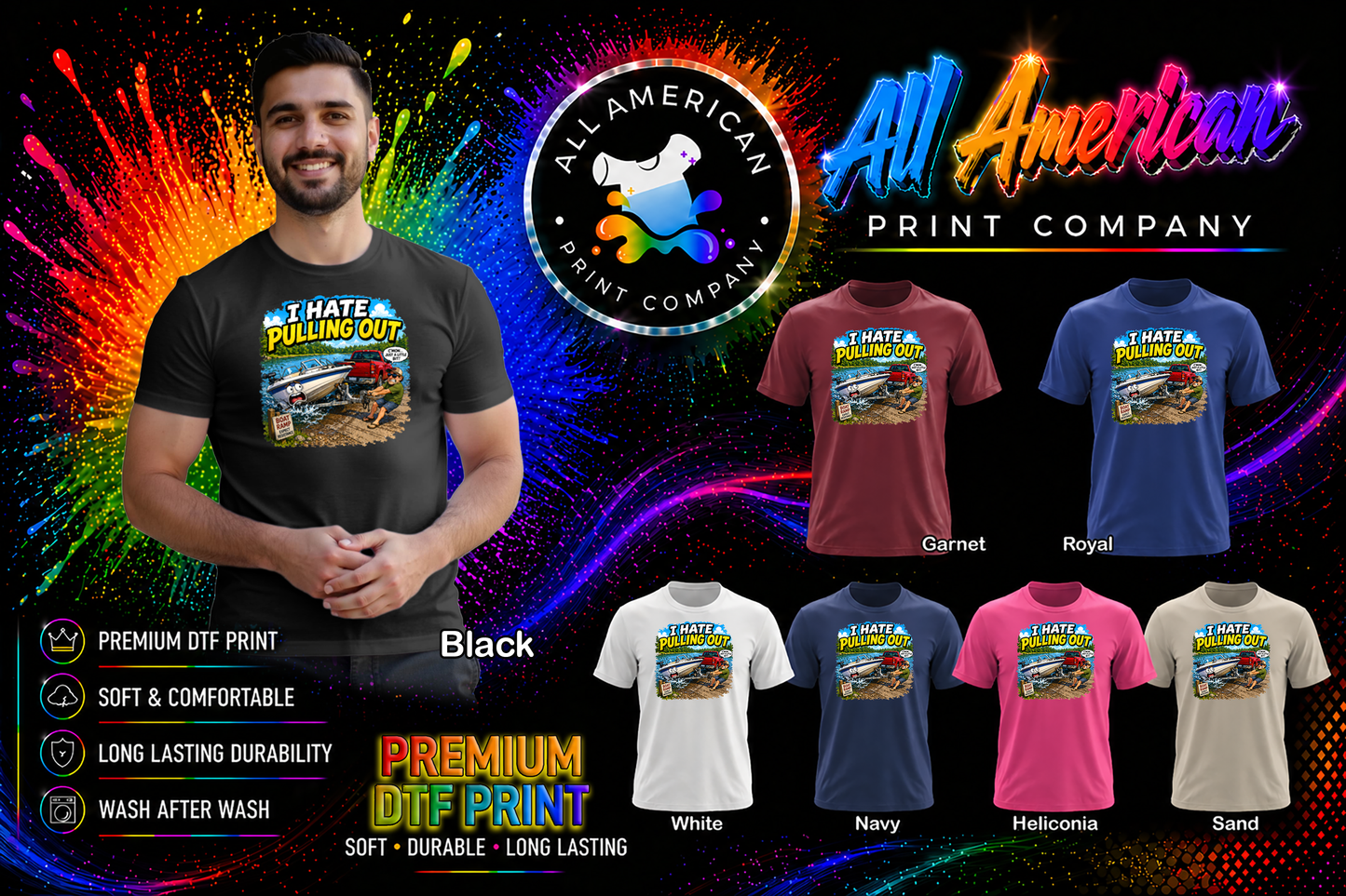 T-Shirt - Fishing - Pulling Out