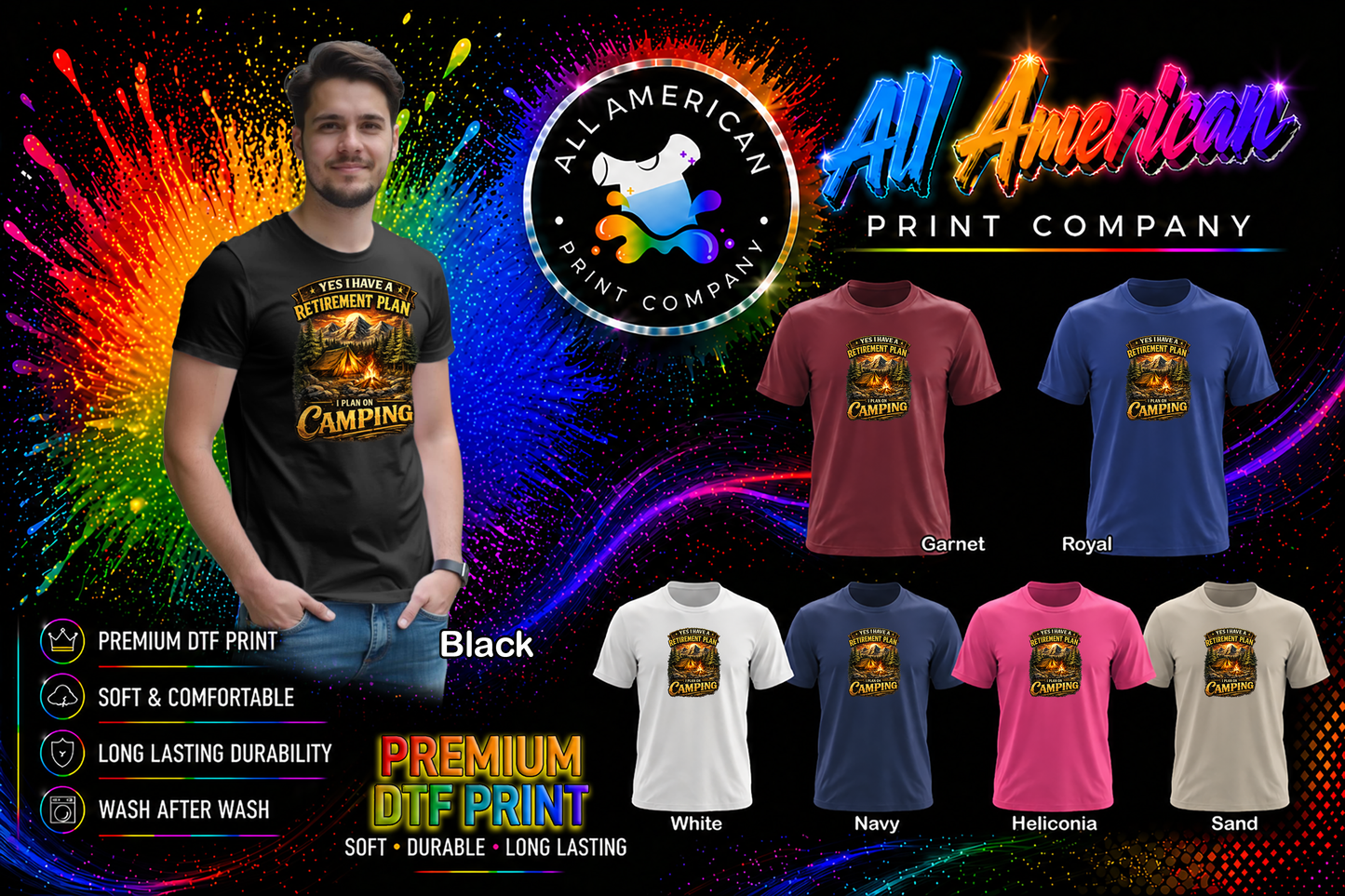 T-Shirt - Camping - Retirement