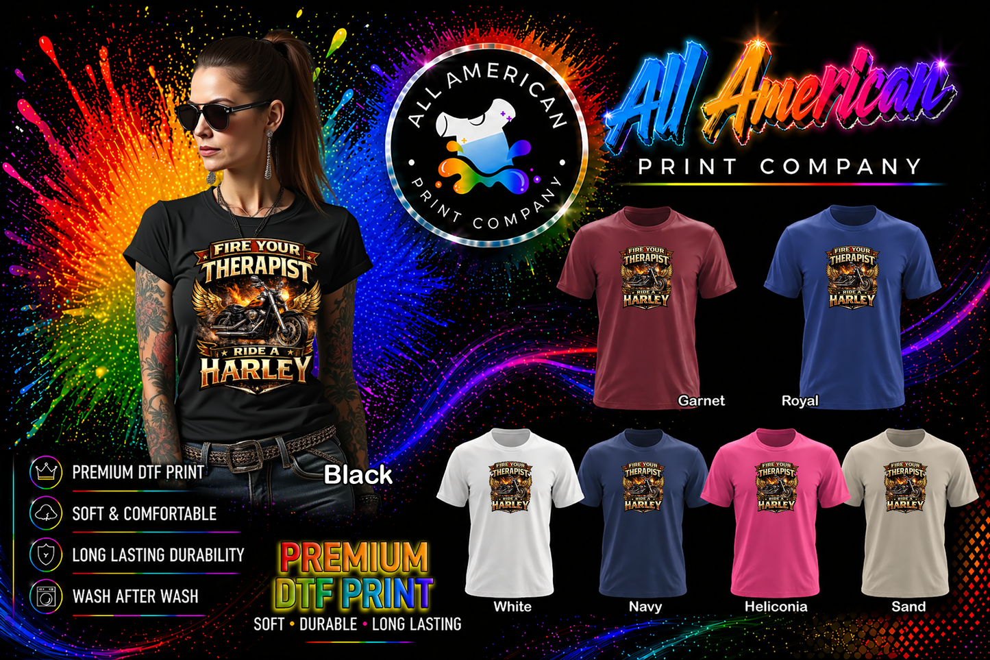 T-Shirt - Motorcycle - Therapist