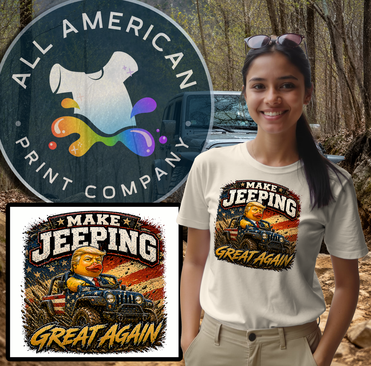 T-Shirt - Jeep Trump Great Again