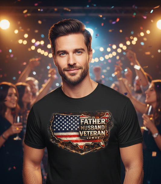 T-Shirt - Father Husband Veteran