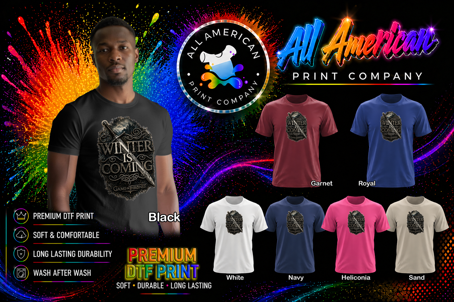 T-Shirt - Game of Thrones - Winter Is Coming