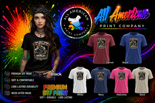 T-Shirt - Woman on a Harley