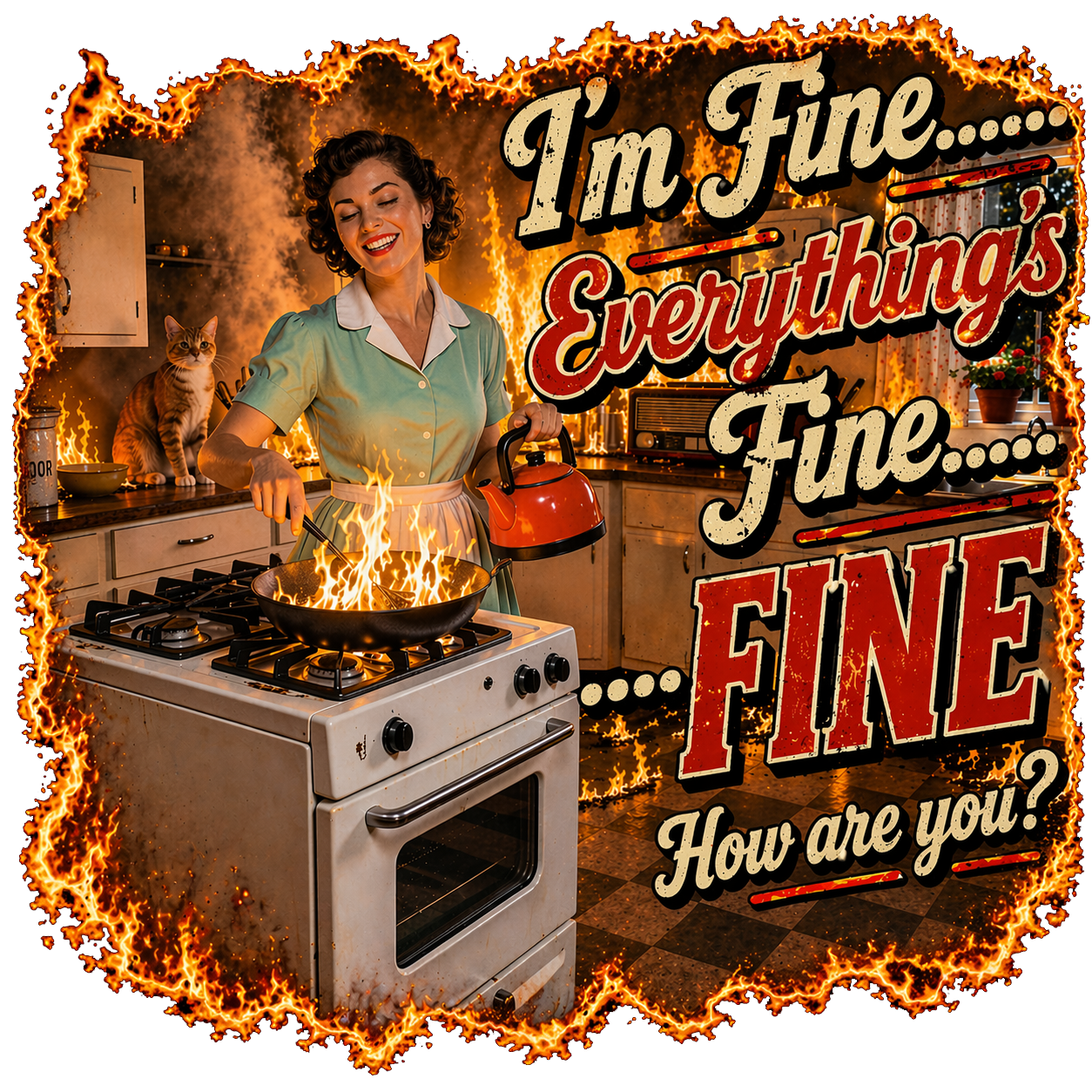 Retro Housewife Designs Exclusive by Shortbox Graphics