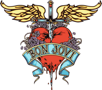 Bon Jovi Vintage Style Logo T-Shirt (Version 2)
