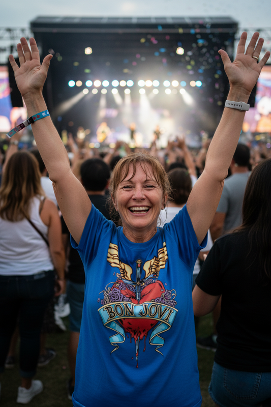 Bon Jovi Vintage Style Logo T-Shirt (Version 2)