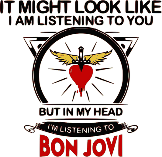 Bon Jovi Vintage Style Listening to... T-Shirt