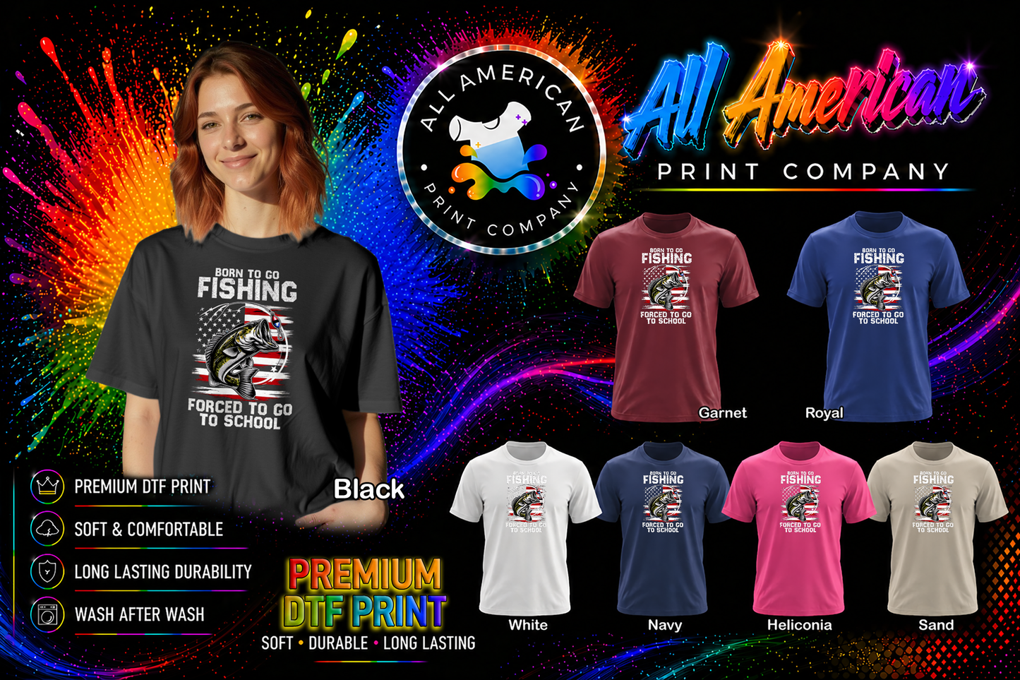 T-Shirt - Fishing - Born to Fish
