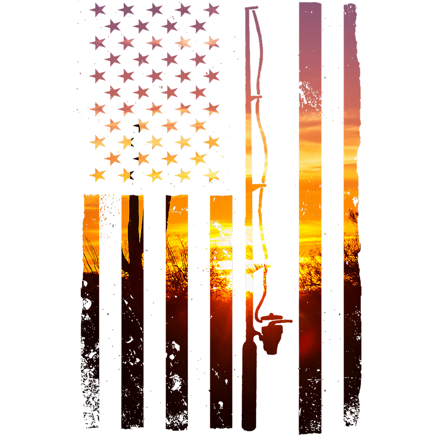 T-Shirt - Fishing - Flag (v3)