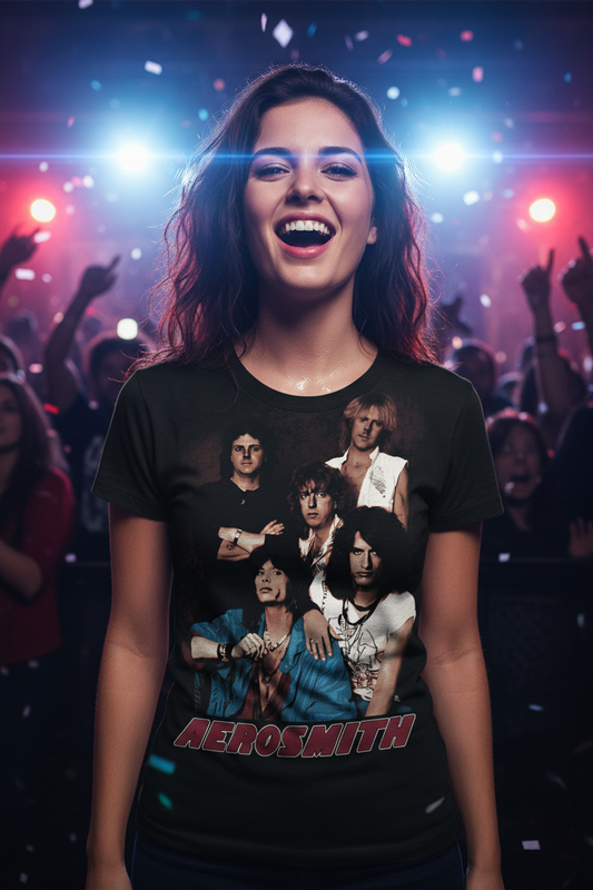 Aerosmith Vintage Style Group Shot T-Shirt