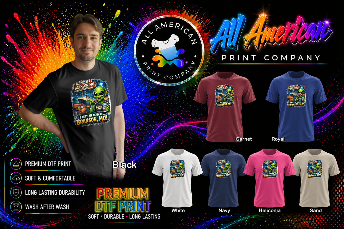 T-Shirt - Aliens - Met In Branson
