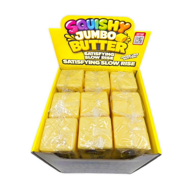 Fun Doh 10" JUMBO Butter Squish Slow Rise Toy- 9/Display: Wholesale Price