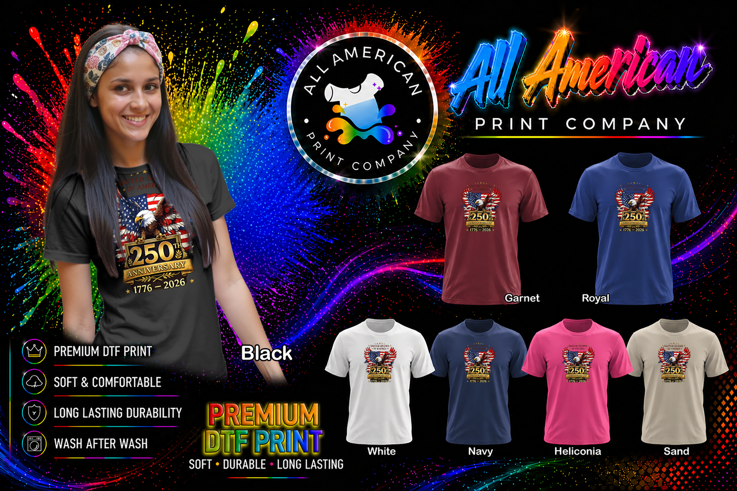 T-Shirt - 250th Anniversary - Bald Eagle
