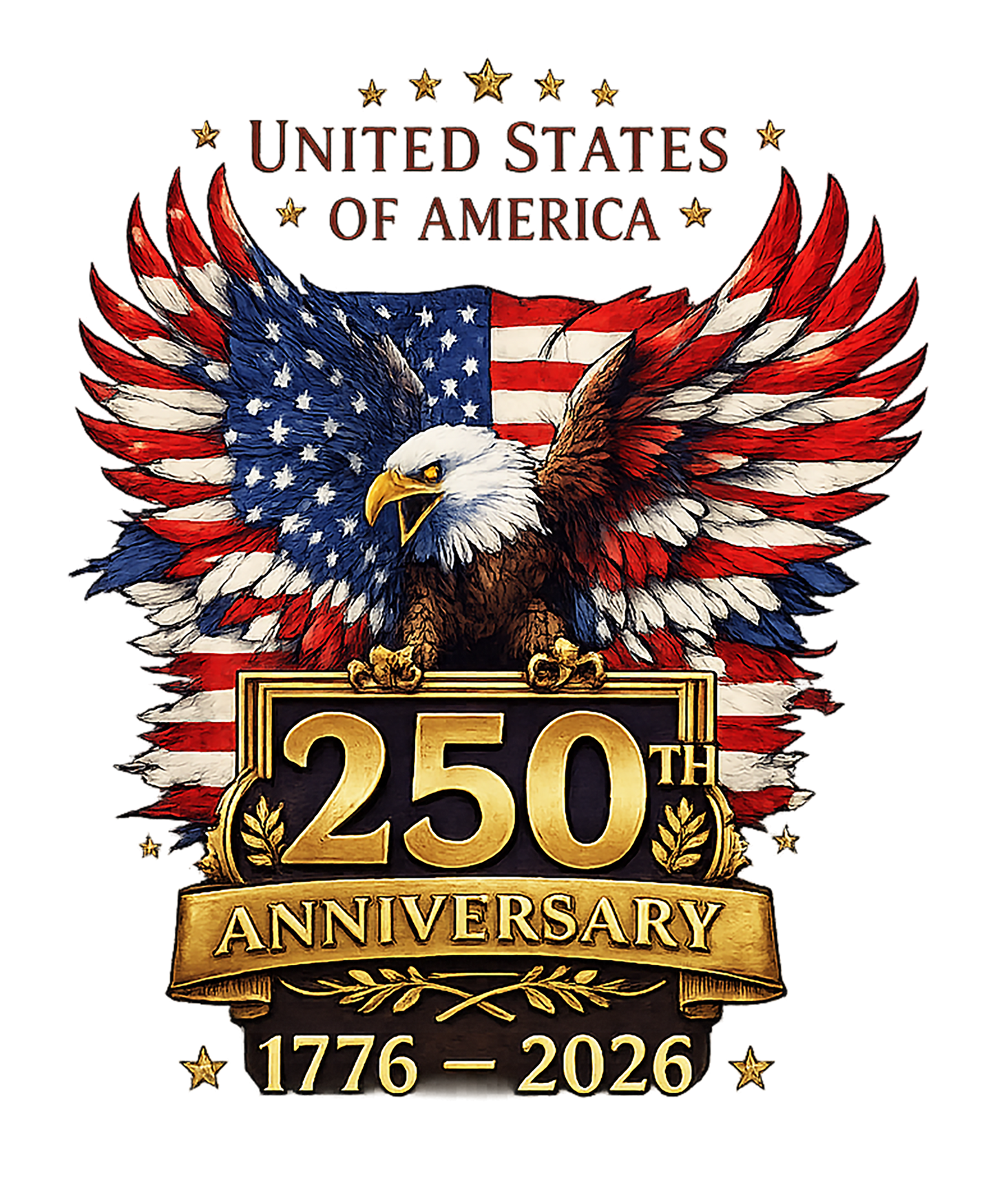 T-Shirt - 250th Anniversary - Bald Eagle