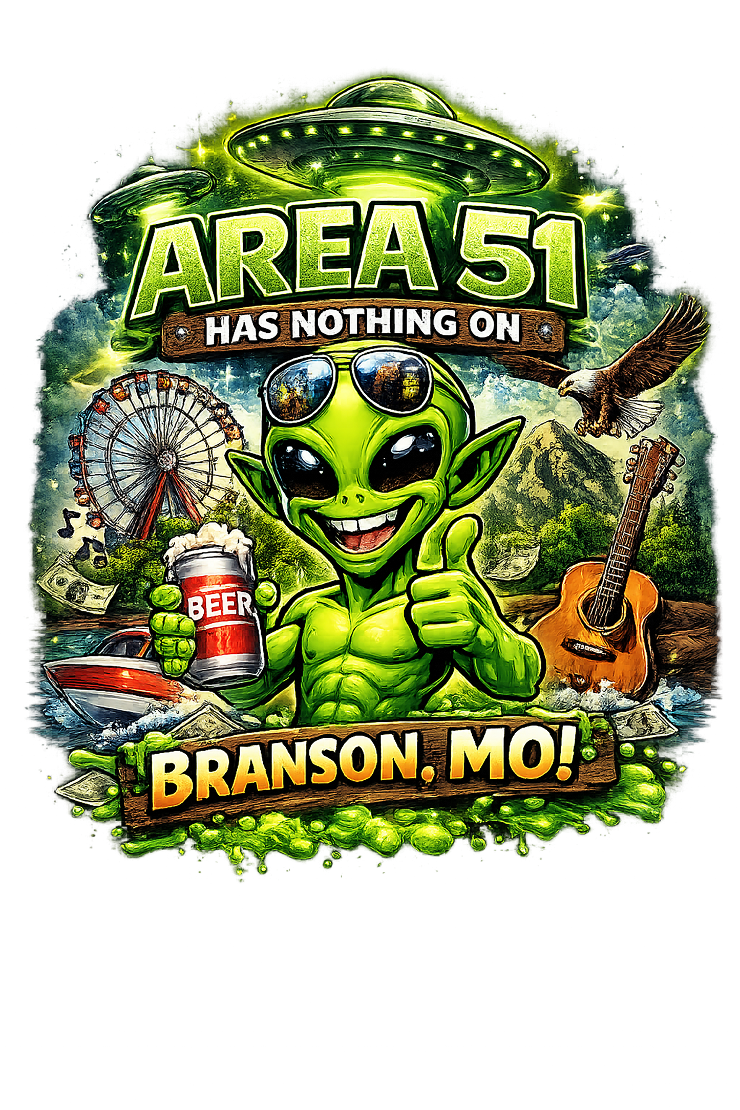 T-Shirt - Aliens - Area 51 Branson