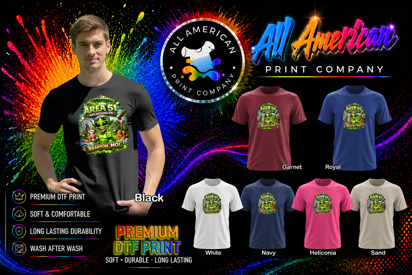 T-Shirt - Aliens - Area 51 Branson