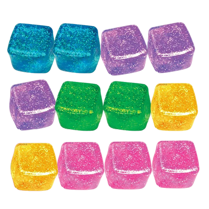 Fun Doh Squish & Squeeze Sparkle Cube Fidget Toy- 12/Display: Wholesale Price