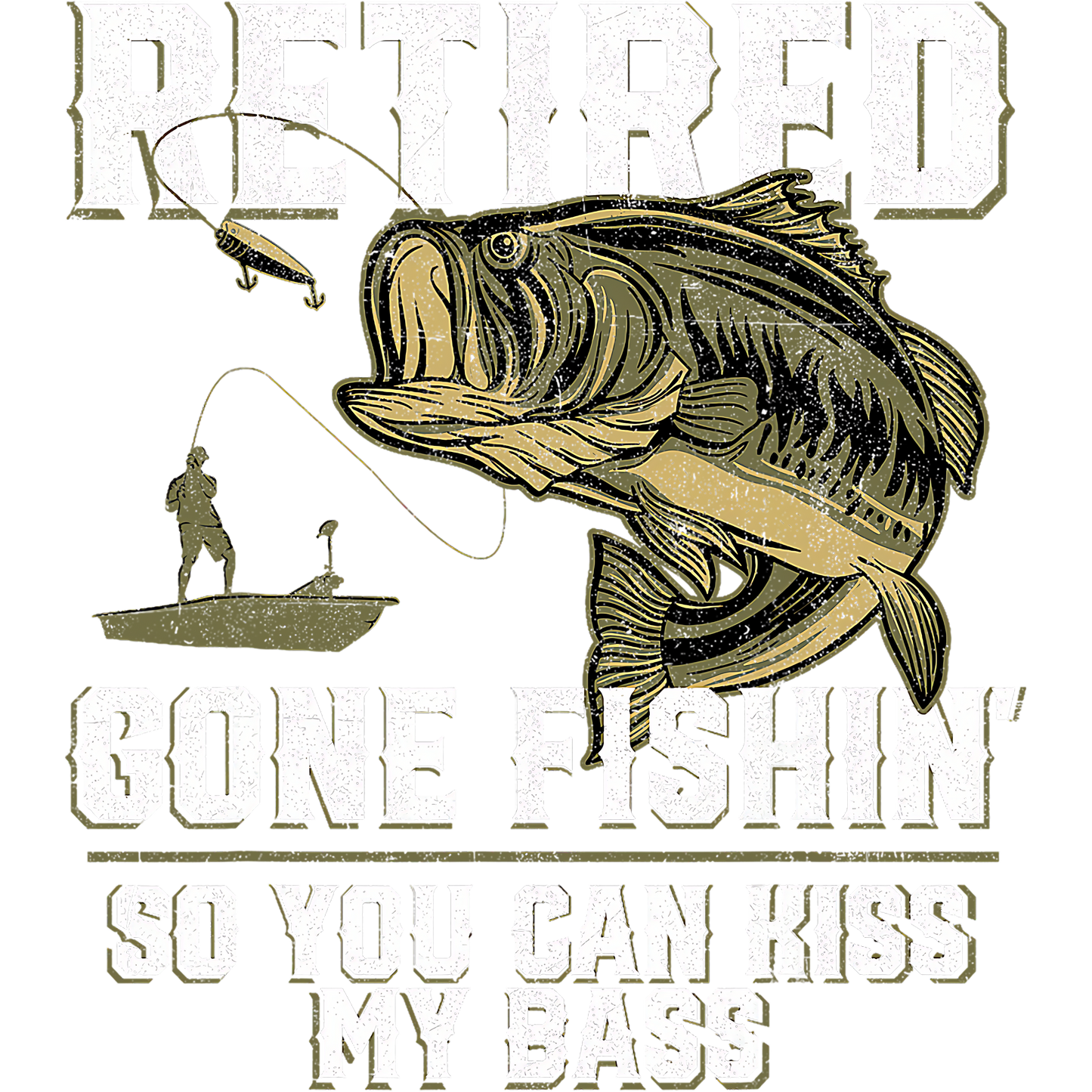T-Shirt - Fishing - Retired Kiss My Bass