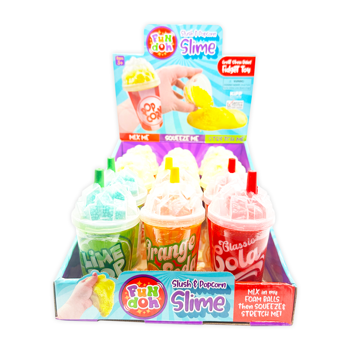 Fun Doh Slush and Popcorn Slime Assortment ASMR Top Seller: Wholesale Price