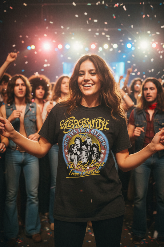 Aerosmith Vintage Style 1975 Bad Boys from Boston T-Shirt