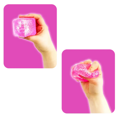 Fun Doh Squish & Squeeze Sparkle Cube Fidget Toy- 12/Display: Wholesale Price
