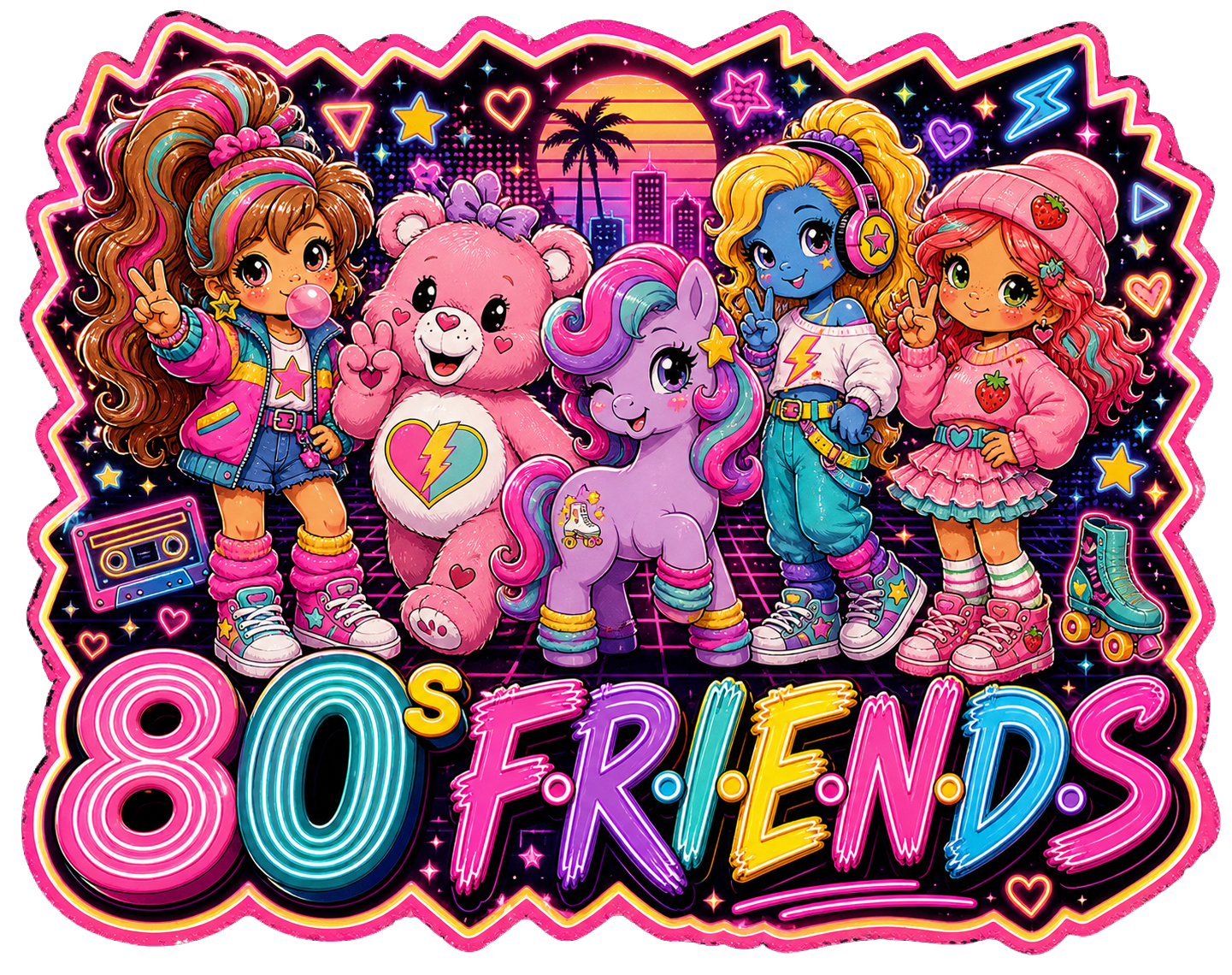 T-Shirt - Gen X - 80s Friends