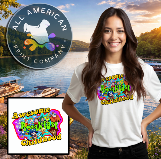 T-Shirt - Gen X Awesome Breakfast Childhood