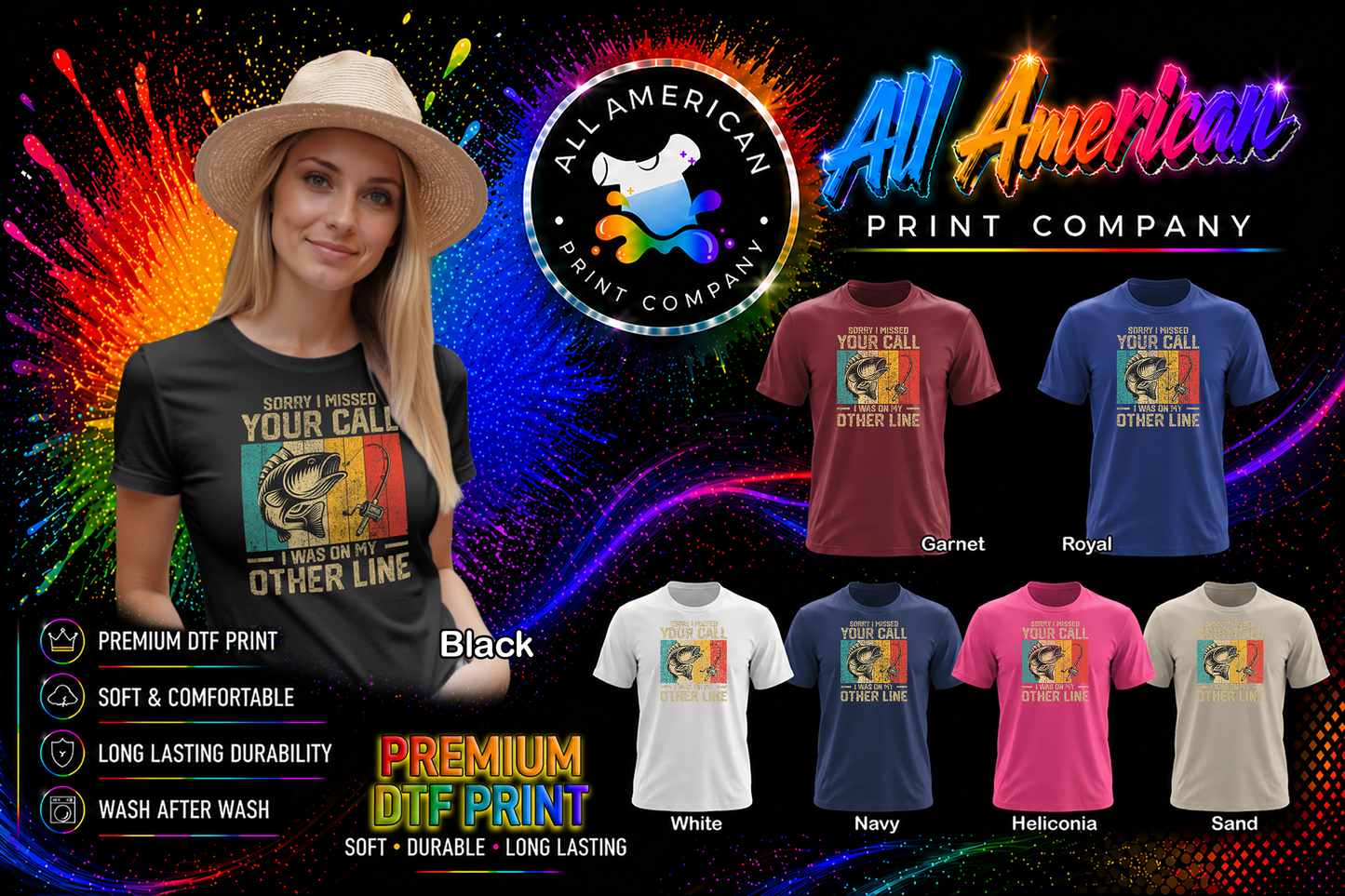 T-Shirt - Fishing - Missed Your Call