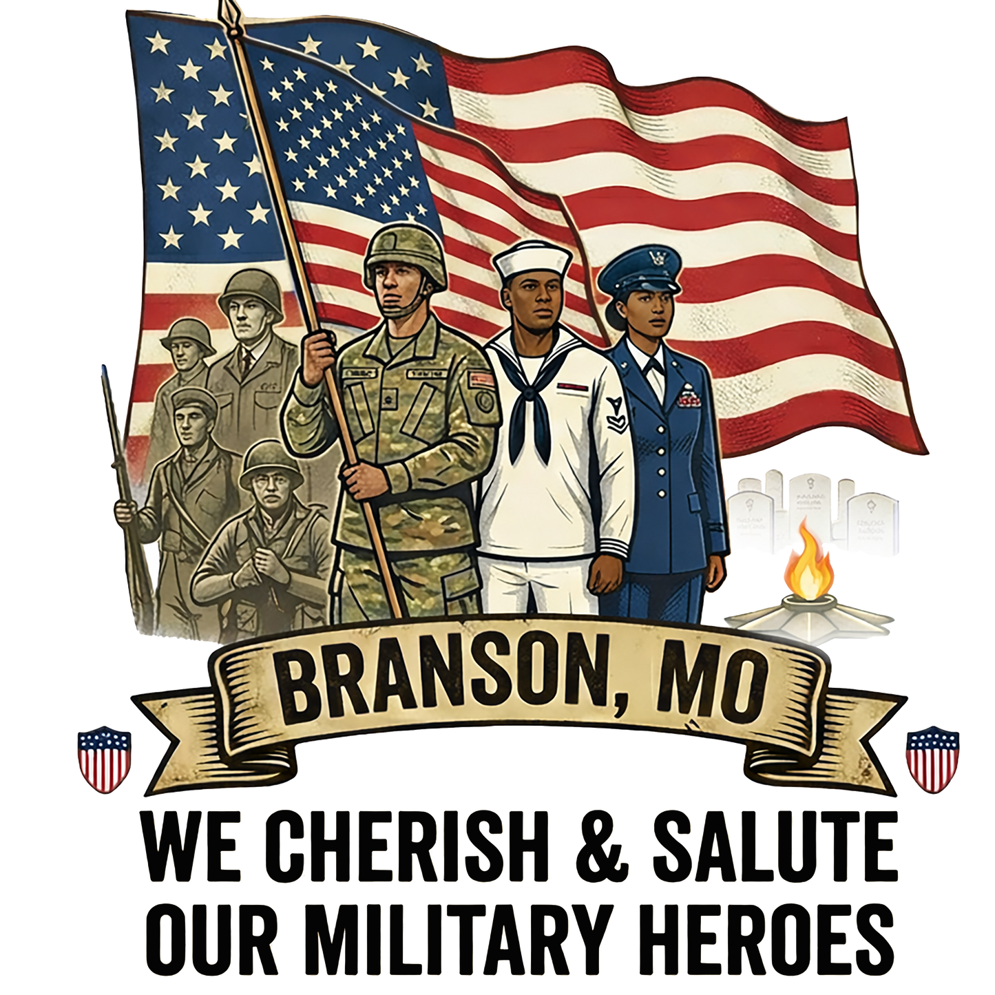 T-Shirt - Branson Salute