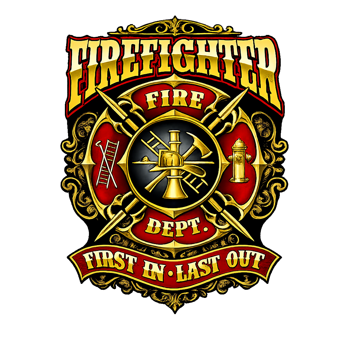 T-Shirt - Firefighter - First In, Last Out
