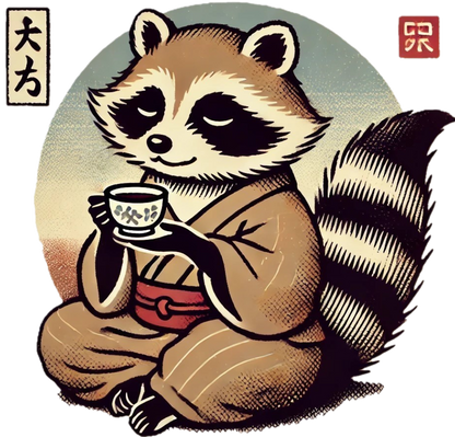 t-shirt-asian-racoon