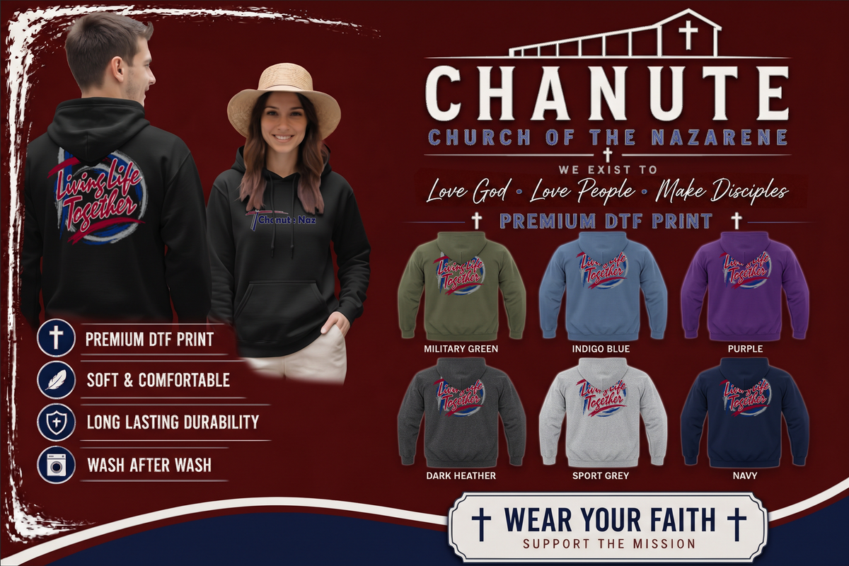 Chanute Naz Gildan G185 Heavy Blend Pullover Hoodie promotional mockup