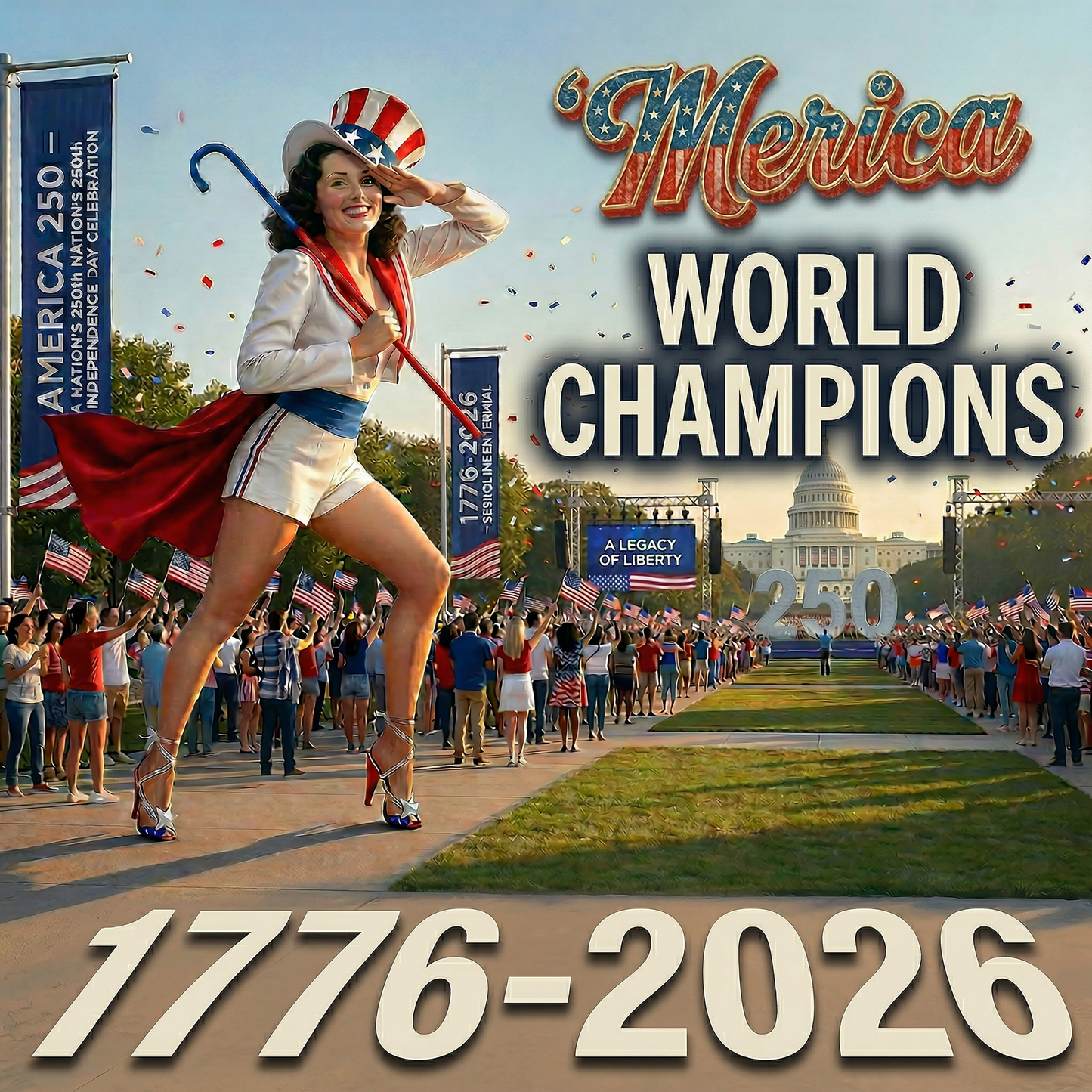 T-Shirt - World Champions - Retro Housewife Designs
