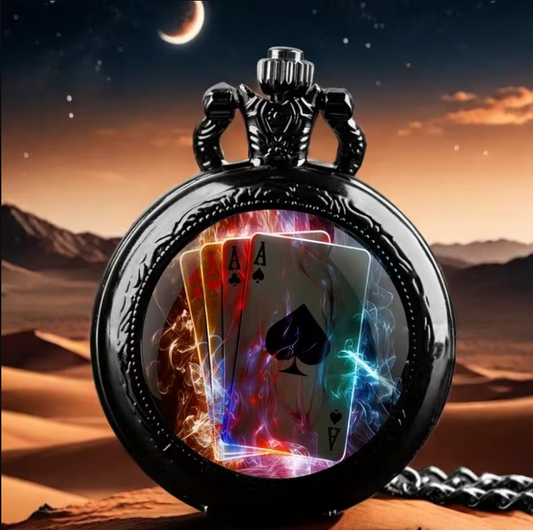 Pocket Watch Necklace - Cards