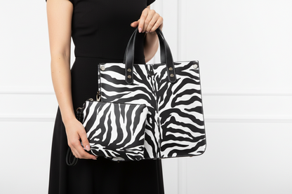 Small Print Zebra Stripes Purse