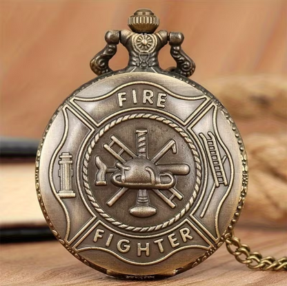 Pocket Watch Necklace - Fire Fighter