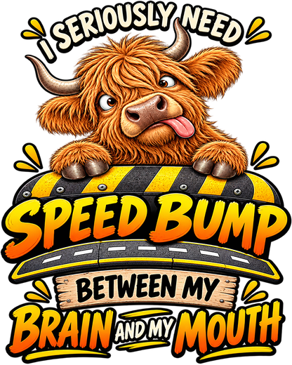 Highland Cow - Speed Bump - T-shirt